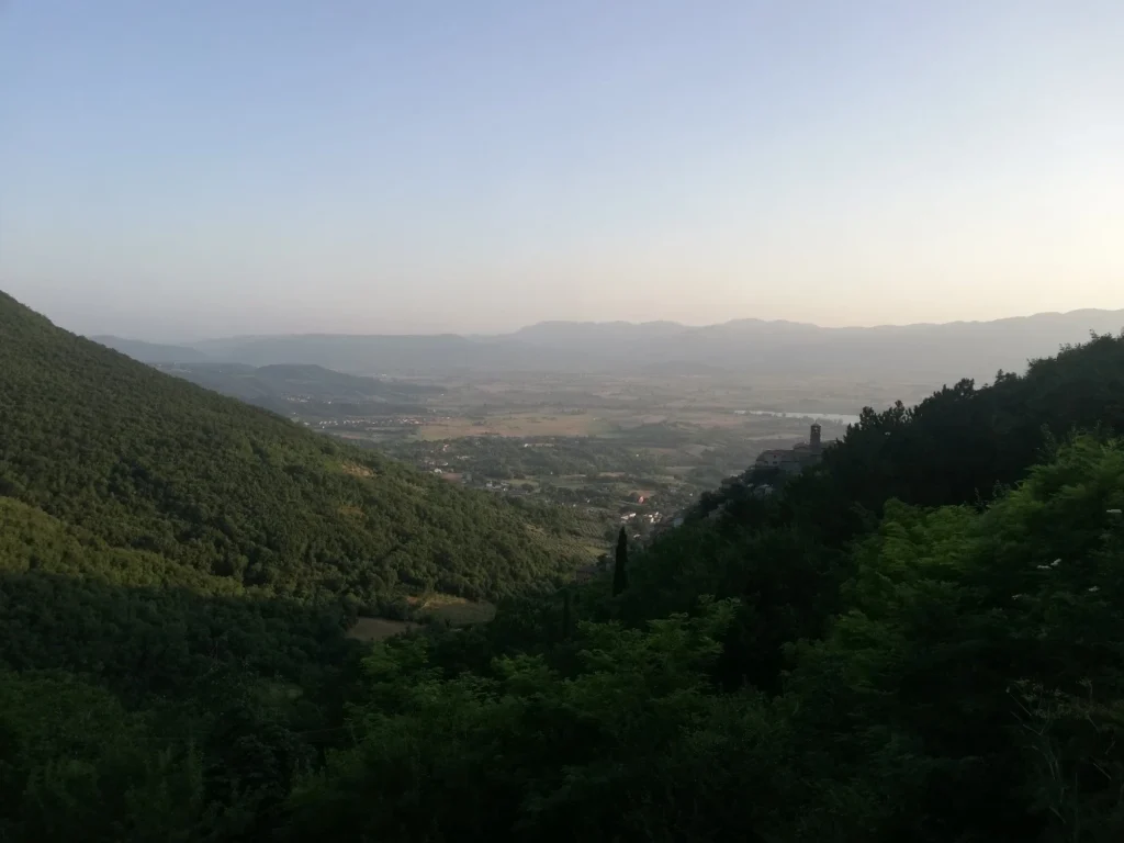 La vista dal santuario sulla piana di Rieti